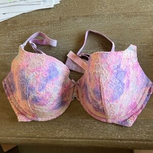 Victoria's Secret Pink and Purple Lace Bra
